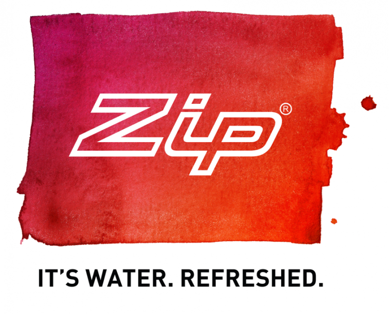 Zip Water Zip. It's Water. Refreshed.